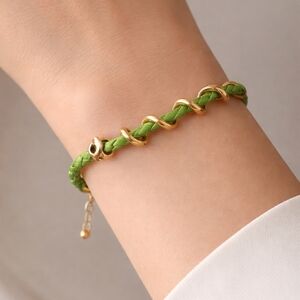 Green and Gold Women's Bracelet